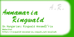 annamaria ringwald business card